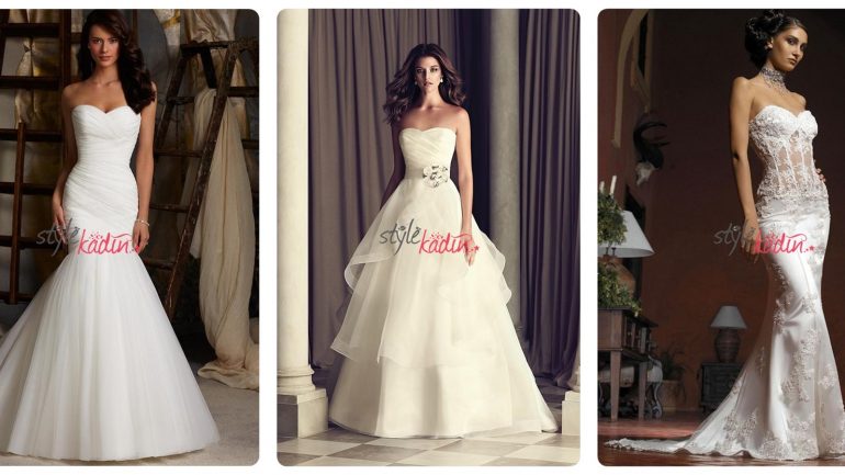 2020 Straplez Gelinlik Modelleri