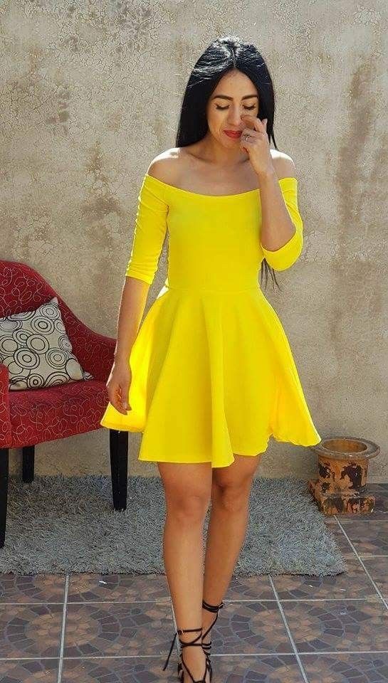 Sarı Elbise Kombinleri