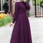 Mor Kloş Elbise Modelleri