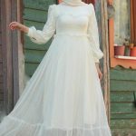 Tesettür nikah elbisesi