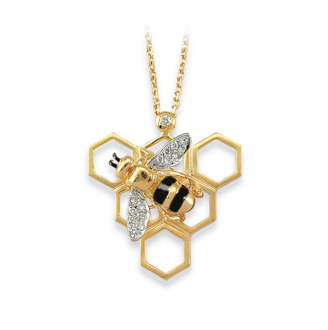 Arı pırlanta kolye