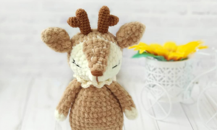Kadife amigurumi ipinden geyik nasıl yapılır