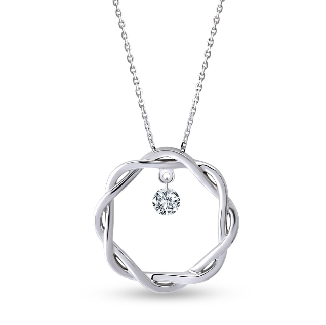 halka pırlanta kolye