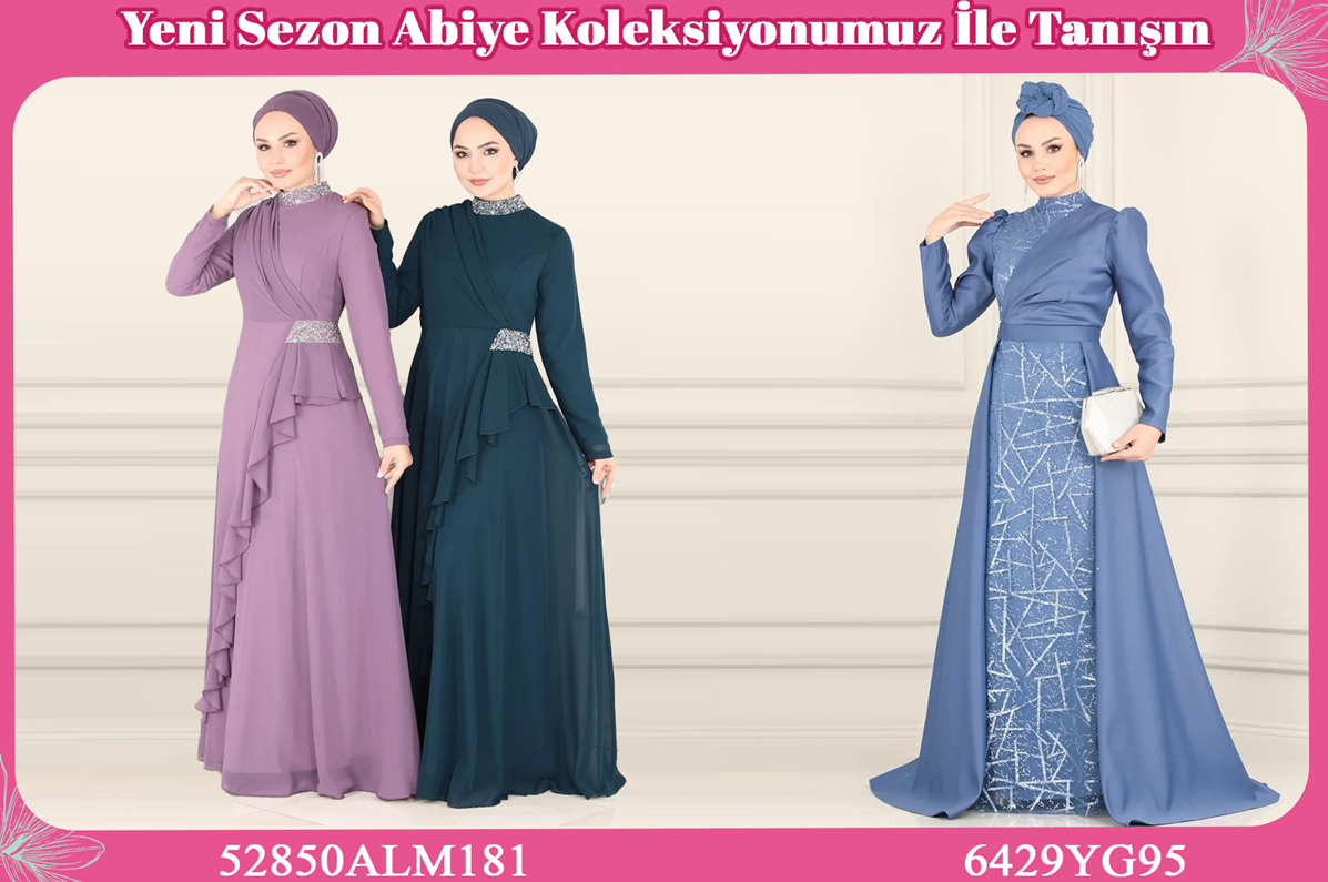 Düğünlerin ve Nişanların Vazgeçilmezi Tesettür Abiyeler