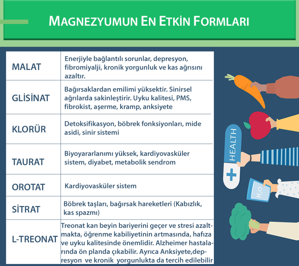 Magnezyum ve Çeşitleri Hakkında Bilgiler